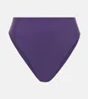Jade Swim Incline High-rise Bikini Bottoms In Plum