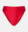 Jade Swim Incline High-rise Bikini Bottoms In Red