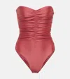 Jade Swim Incline High-rise Bikini Bottoms In Rose Sheen
