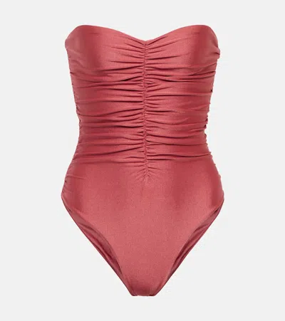 Jade Swim Incline High-rise Bikini Bottoms In Rose Sheen