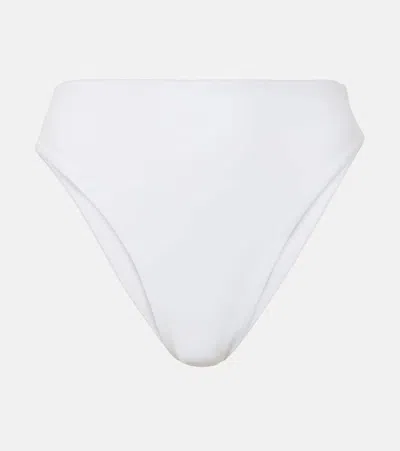 Jade Swim Incline High-rise Bikini Bottoms In White