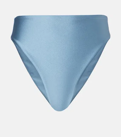 Jade Swim Incline High-rise Bikini Bottoms In Blue