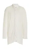Jade Swim Ivey Crinkled Crepe Shirt In Ivory