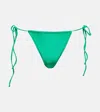 Jade Swim Lana Bikini Bottoms In Green Sheen