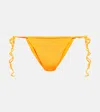 Jade Swim Lana Terry Bikini Bottoms In Saffron Terry