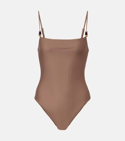 Jade Swim Layla Swimsuit In Brown