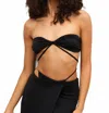 Jade Swim Liana Bandeau Top In Black In Black