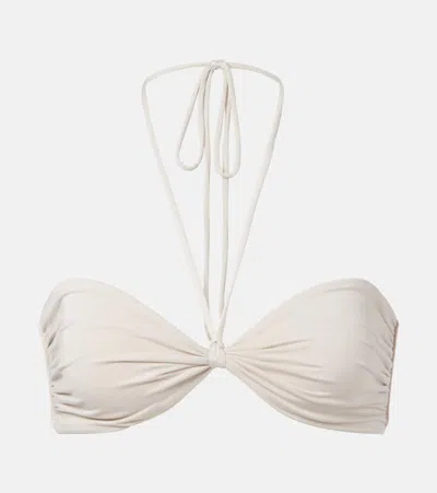 Jade Swim Liana Halterneck Bikini Top In White