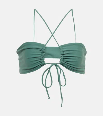 Jade Swim Livi Halterneck Bikini Top In Teal