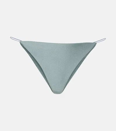 Jade Swim Micro Bare Minimum Bikini Bottoms In Blue