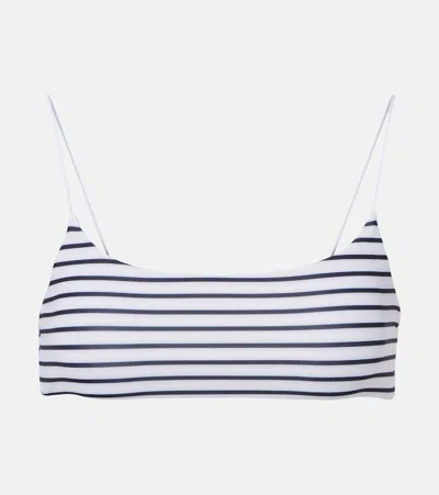 Jade Swim Micro Muse Striped Bikini Top In Multi