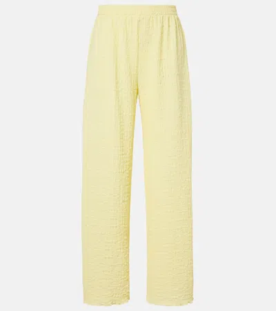 Jade Swim Mika Seersucker Wide-leg Pants In Nude