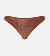 Jade Swim Most Wanted Terry Bikini Bottoms In Brown