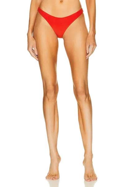 Jade Swim Most Wanted Terry Bottom In Poppy Terry In Tomato Red
