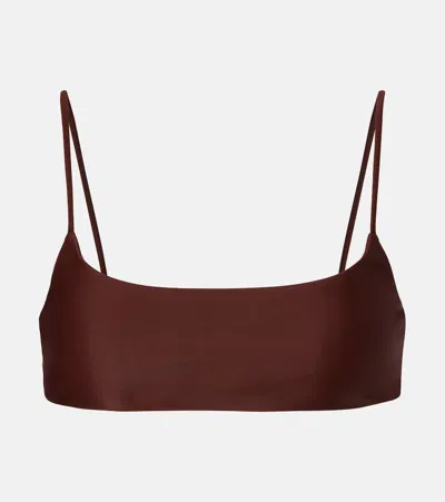 Jade Swim Muse Bikini Top In Brown