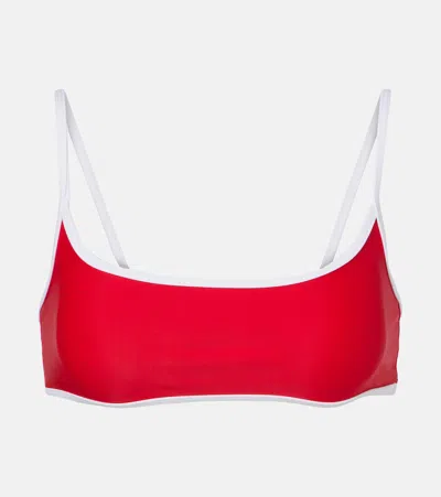 Jade Swim Muse Bikini Top In Red
