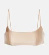 Jade Swim Muse Bikini Top In Taupe Sheen