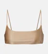 Jade Swim Muse Scoop Bikini Top In Brown