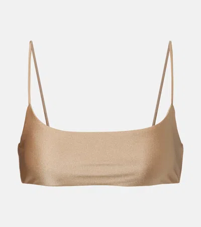 Jade Swim Muse Scoop Bikini Top In Brown