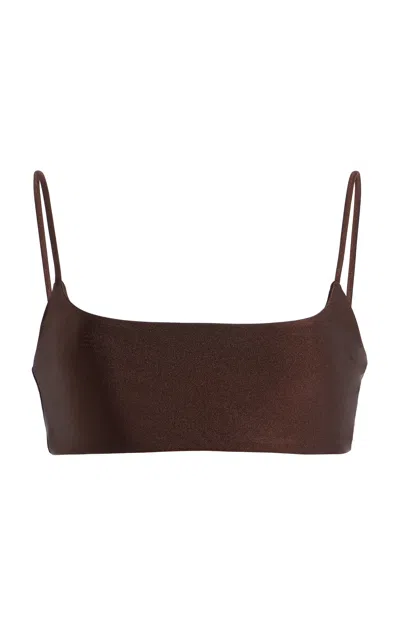 Jade Swim Muse Scoop Bikini Top In Brown