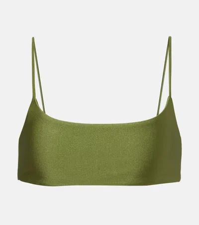 Jade Swim Muse Scoop Bikini Top In Green