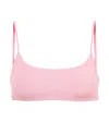 Jade Swim Muse Scoop Terry Bikini Top In Pink