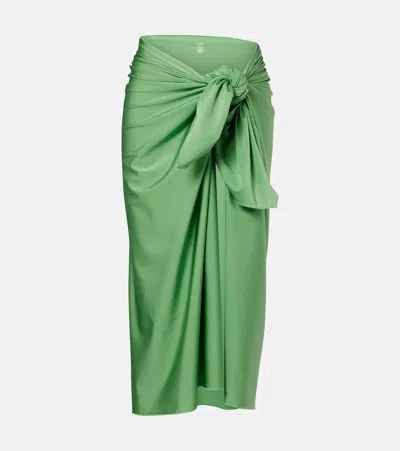 Jade Swim Nyla Satin Beach Cover-up In Green