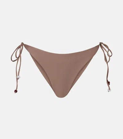 Jade Swim Nyra Bikini Bottoms In Brown
