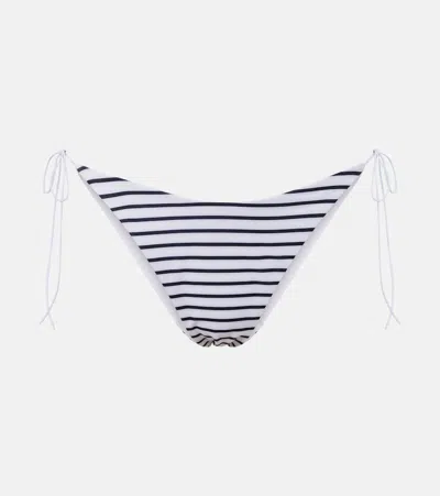 Jade Swim Nyra Striped Bikini Bottoms In White