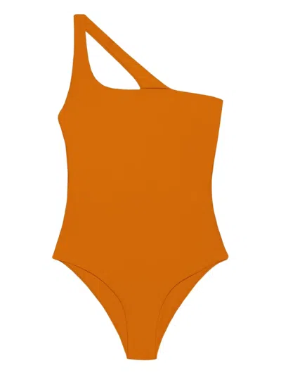 Jade Swim One-shoulder Swimsuit In Orange