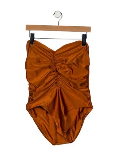 Pre-owned Jade Swim One-piece In Orange