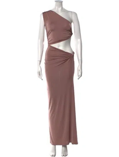 Pre-owned Jade Swim One-shoulder Long Dress In Pink