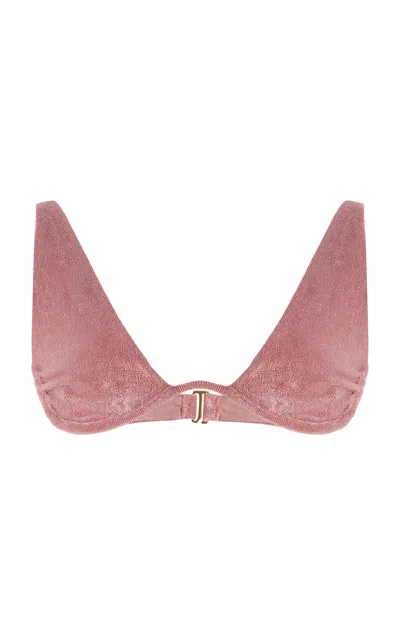 Jade Swim Paloma Bikini Top In Red