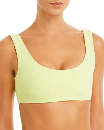 Jade Swim Round Edges Bikini Top In Citrine Terry In Yellow