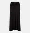 Jade Swim Skyla Ruched Jersey Maxi Skirt In Black