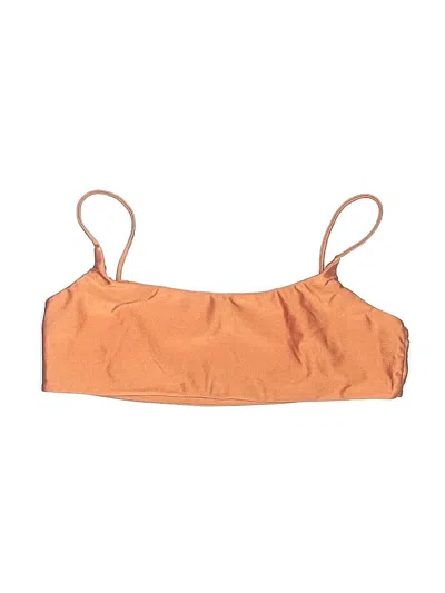 Pre-owned Jade Swim Swimsuit Top Orange Swimwear