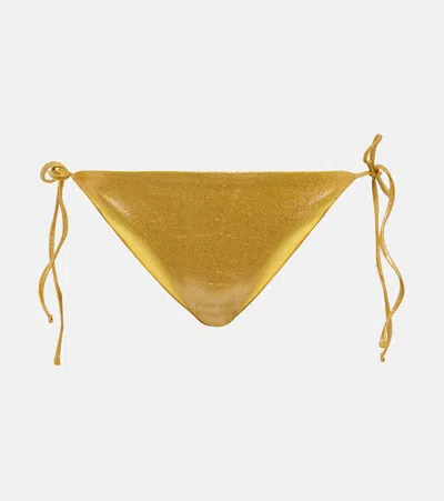 Jade Swim Ties Bikini Bottoms In Golden