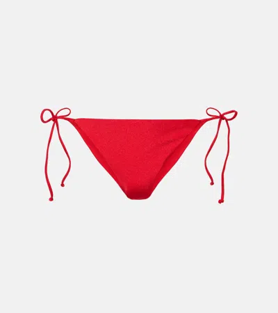 Jade Swim Ties Bikini Bottoms In Red