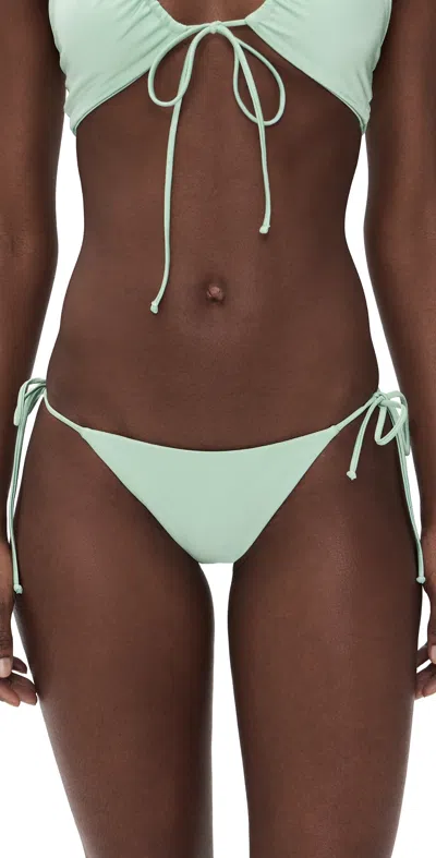Jade Swim Ties Bikini Bottoms Seafoam Sheen In Green