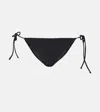 Jade Swim Ties Low-rise Bikini Bottoms In Black