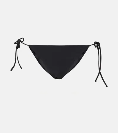 Jade Swim Ties Low-rise Bikini Bottoms In Black