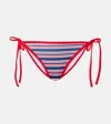 Jade Swim Ties Striped Bikini Bottoms In Multi