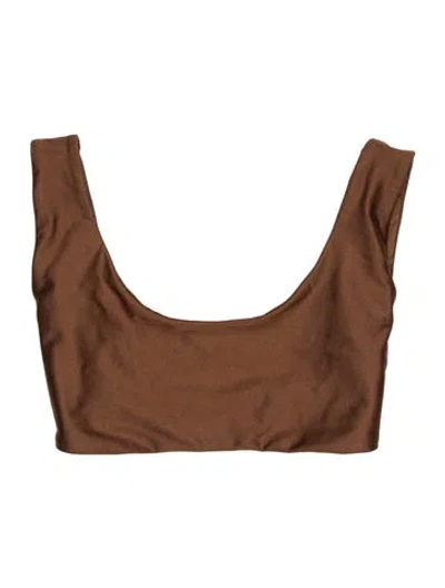 Pre-owned Jade Swim Top In Brown