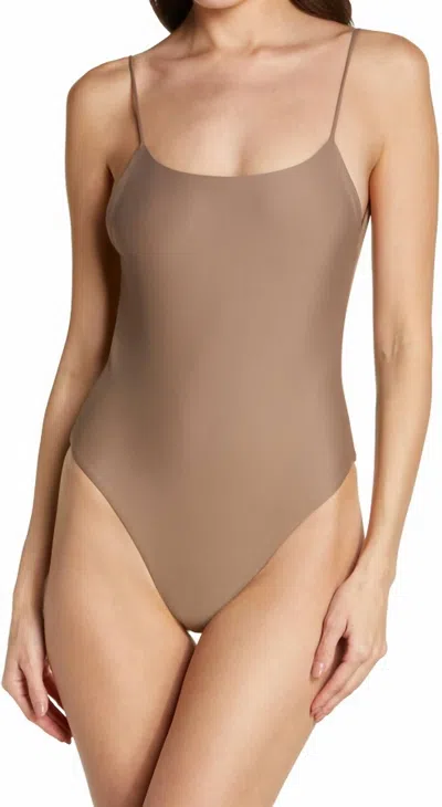 Jade Swim Trophy One Piece Swimsuit In Bare Terry