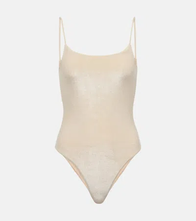 Jade Swim Trophy Swimsuit In Beige