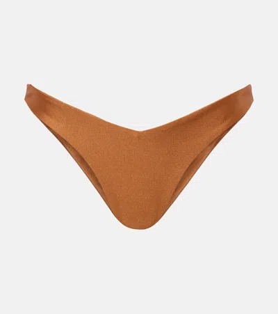 Jade Swim Vera Bikini Bottoms In Brown