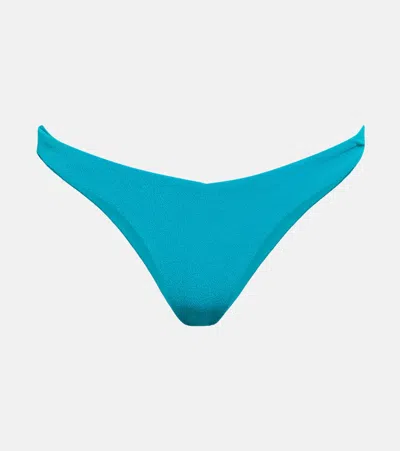 Jade Swim Vera Bikini Bottoms In Teal Terry