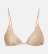 Jade Swim Via Bikini Top In Beige