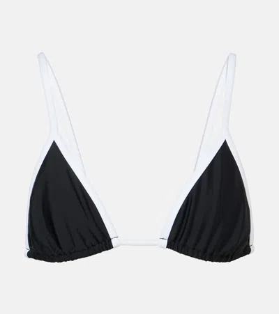 Jade Swim Via Bikini Top In Black
