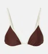 Jade Swim Via Bikini Top In Brown